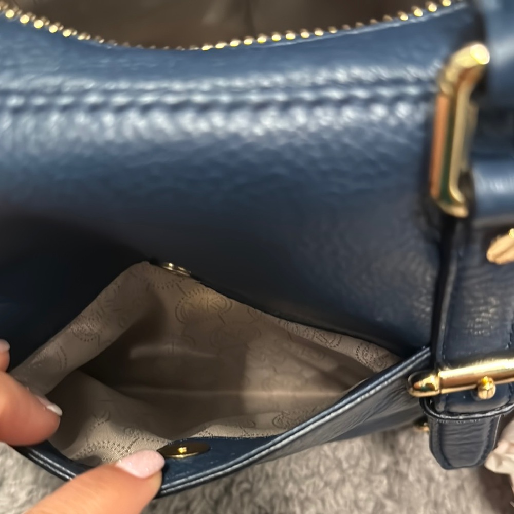 Michael Kors Blue Satchel with Gold Hardware - Picture 6 of 6